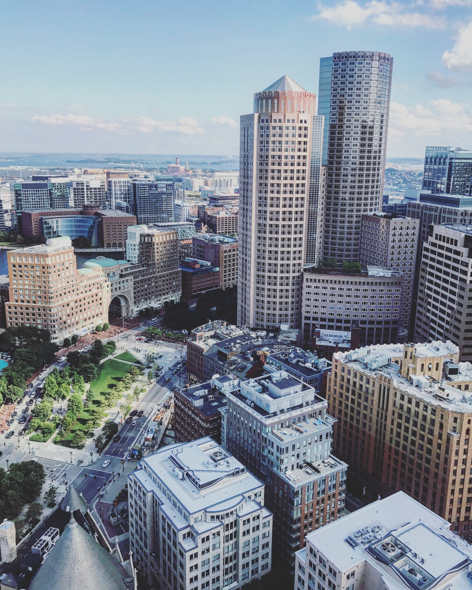 International Place and the downtown Boston skyline